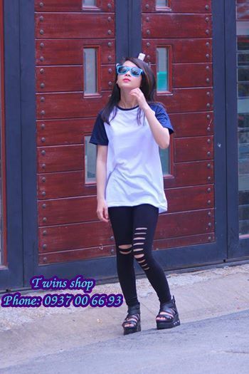 Twins shop-Chuyên sỉ lẻ VNXK  áo thun trơn, raglan, đầm thun, áo khoác trơn, legging - 27