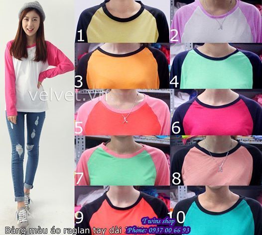Twins shop-Chuyên sỉ lẻ VNXK  áo thun trơn, raglan, đầm thun, áo khoác trơn, legging - 23