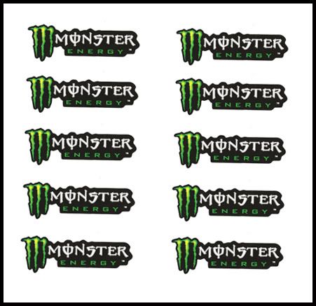 Monster Energy Stickers on 10 Pieces Monster Energy Stickers Decals Free Shipping