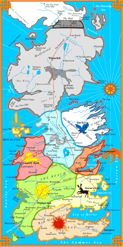 game of thrones map westeros. trivial Game of Thrones
