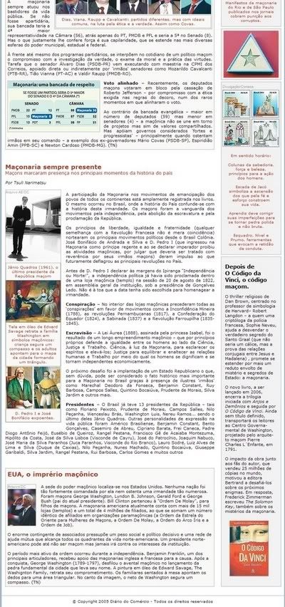 Maçonaria em destaque: Diário do Comércio