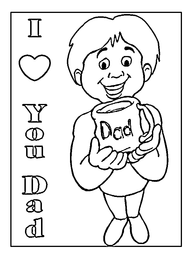 Birthday Coloring Pages For Dad