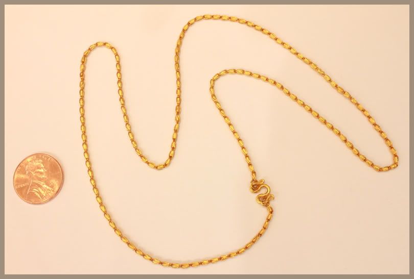 22k gold necklace thai thailand (20') 104 eBay