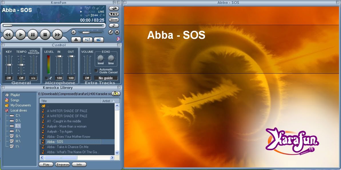 Có thể chơi các định dạng: KFN, KAR, CDG, KOK, LRC, AVI, MPEG.