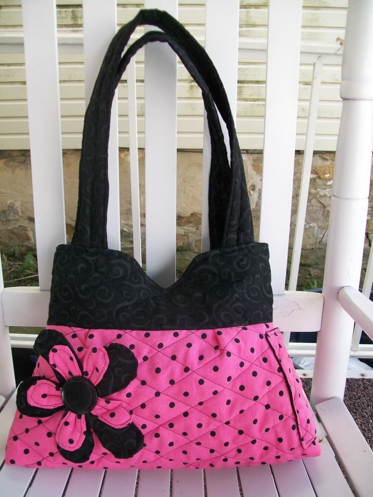 Hot Pink and Black Ashlyn Bag