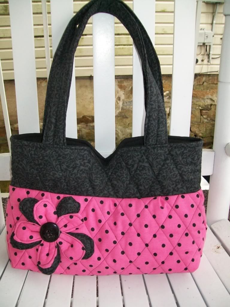 Hot pink and black Ashlyn Bag