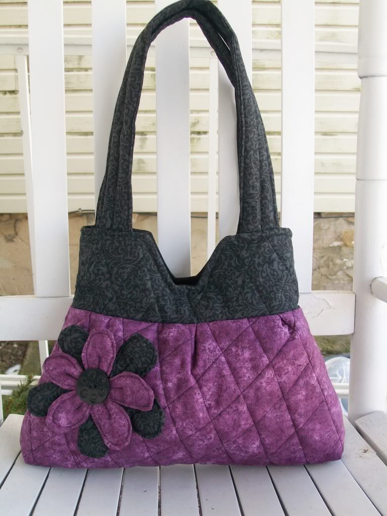 Black and purple Ashlyn bag