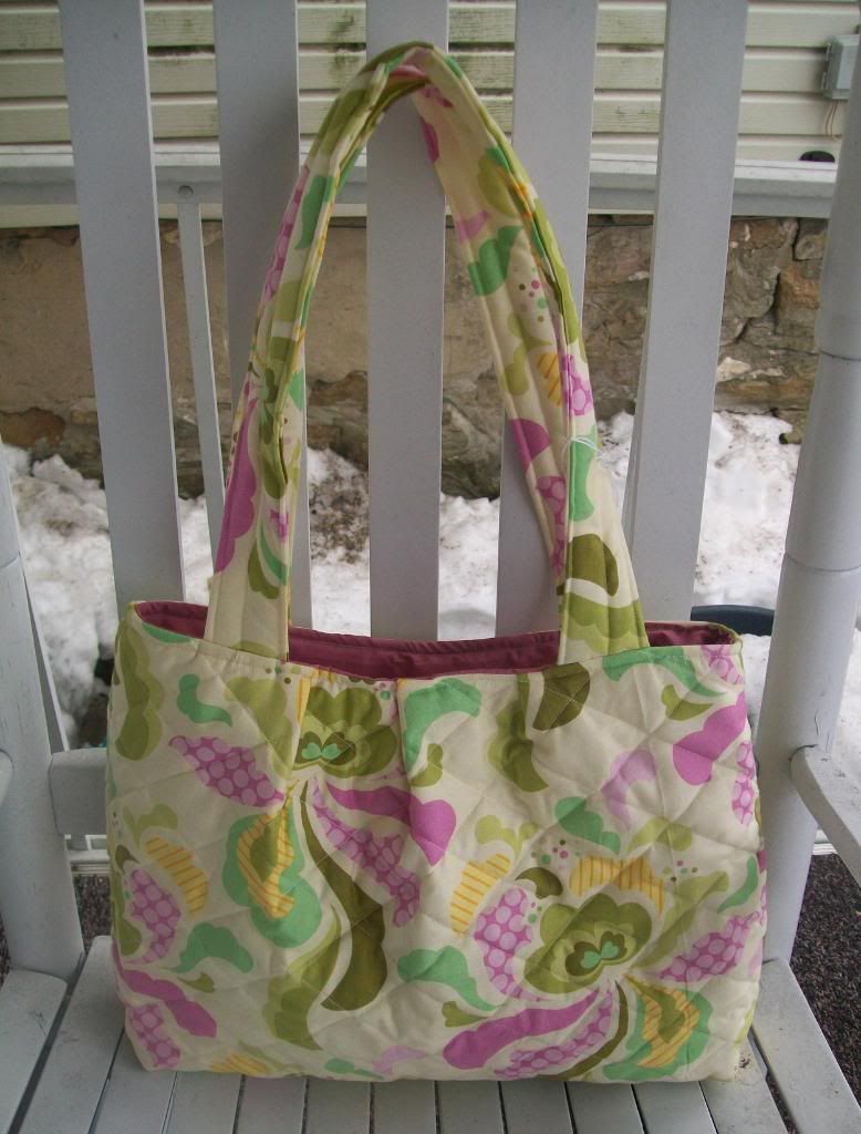 Green, pink and cream Izzy bag