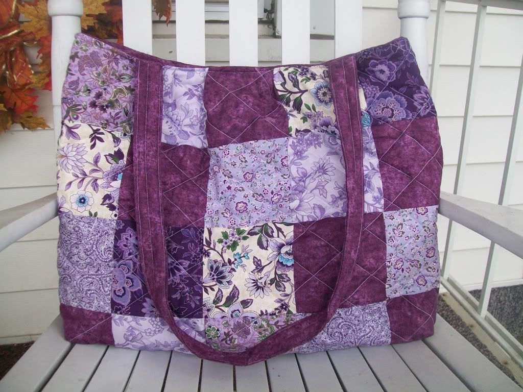 Large Purple Patchwork Izzy Bag