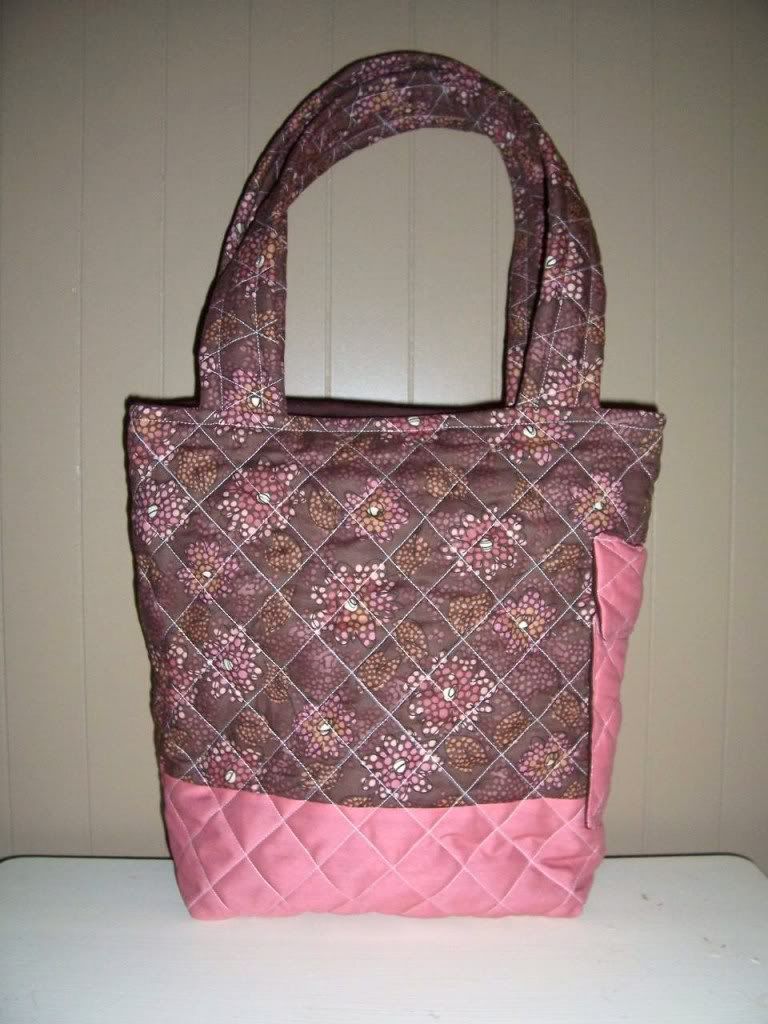 Brown and Pink Small Tote