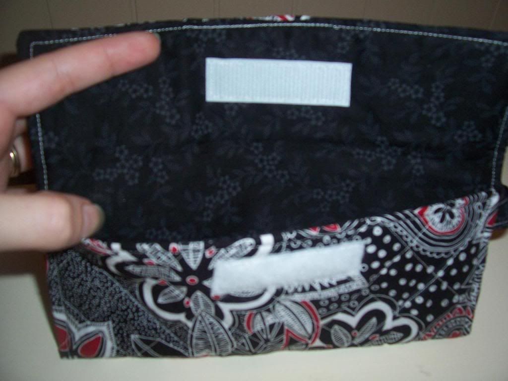 Inside of Black Wristlet