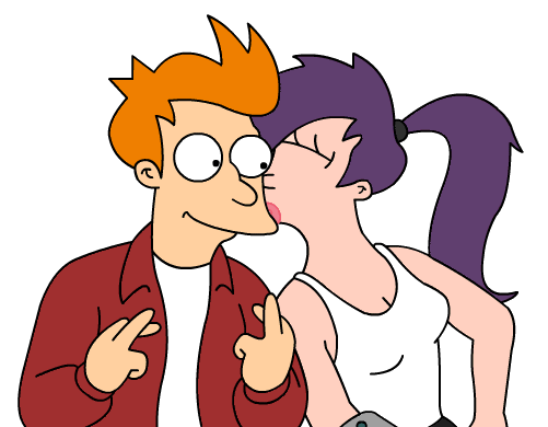 Fry and Leela. 