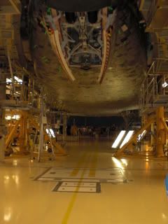 Space Shuttle inside the OPF