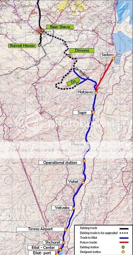 Израильские железные дороги карта
