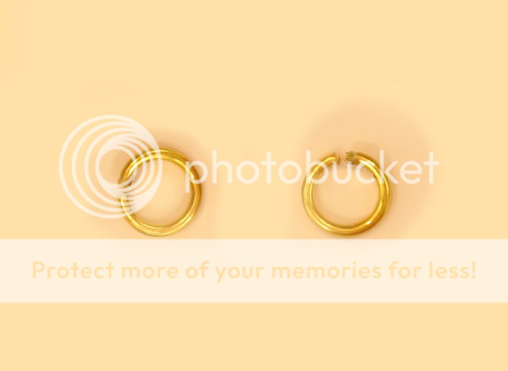 22K SOLID GOLD 2 Pcs jump ring  5mm opening #11  