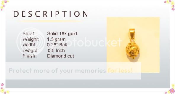 18k gold ball pendant from singapore #24  