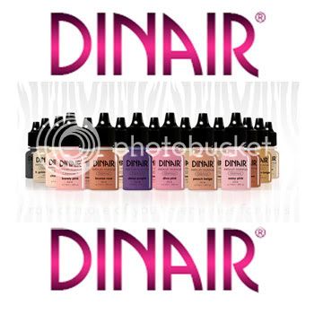 AIRBRUSH MAKEUP DINAIR   BLUSH   LIPS   EYESHADOWS GLAMOUR  .25 oz 