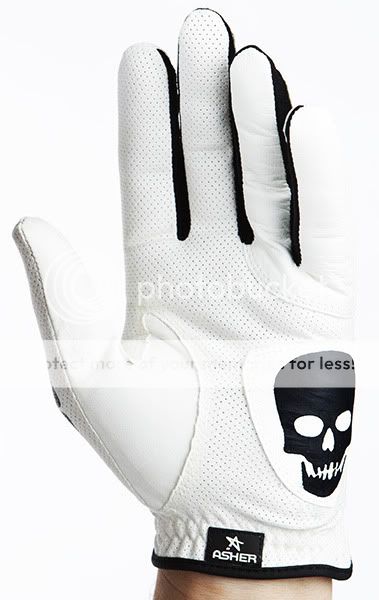 Asher Deathgrip White Golf Glove   Left and Right Hand Available in 