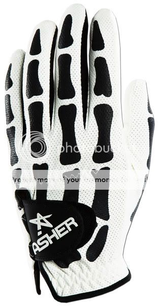 Asher Deathgrip White Golf Glove   Left and Right Hand Available in 