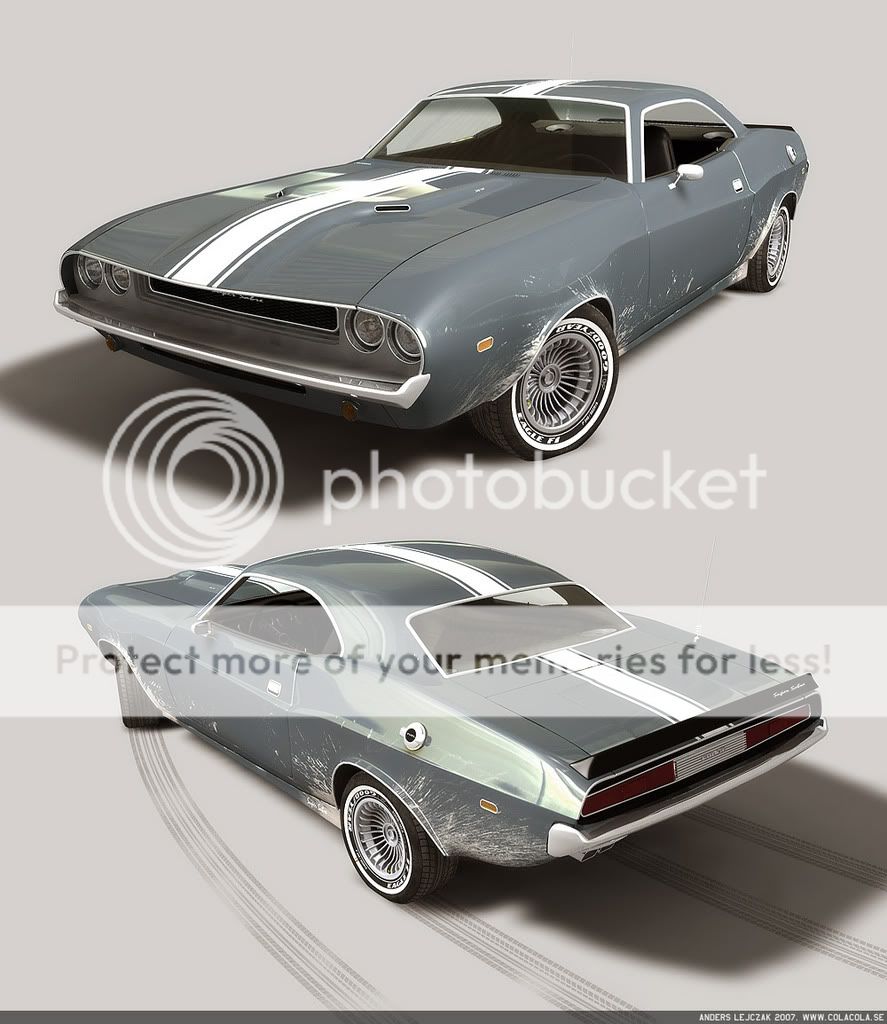 Muscle Car: Grey, with stripes